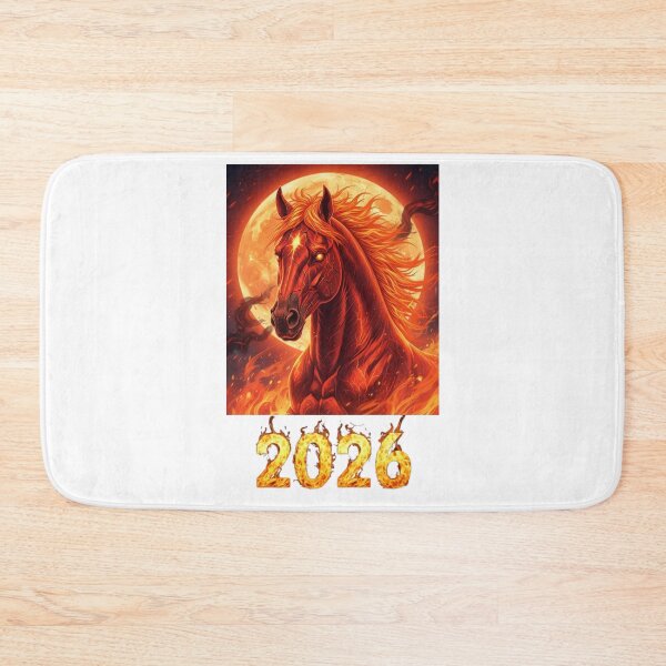 Item preview, 2026 Fire Horse Moon – Burning Stallion Fantasy Chinese Zodiac Artwork designed and sold by Baby Adee Collective.