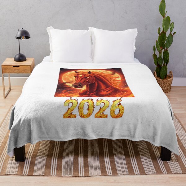 Item preview, 2026 Fire Horse Moon – Burning Stallion Fantasy Chinese Zodiac Artwork designed and sold by Baby Adee Collective.