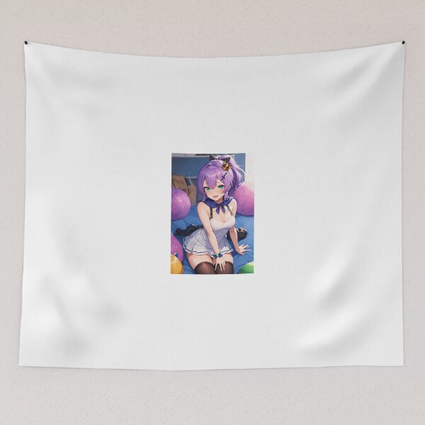 Item preview, Javelin Azur Lane Kawaii Purple Hair Anime Girl Art designed and sold by iloveanimechibi.