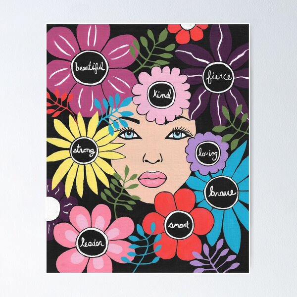 Item preview, Beautiful Woman Empowerment Floral  designed and sold by Sartoris Art.