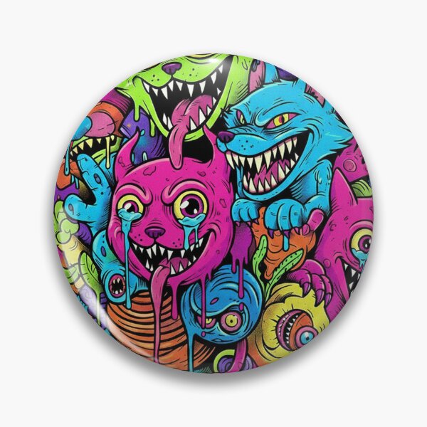 Item preview, Dripping Neon Graffiti Monsters - Psychedelic Wild Creatures designed and sold by Italian Ink Studio.