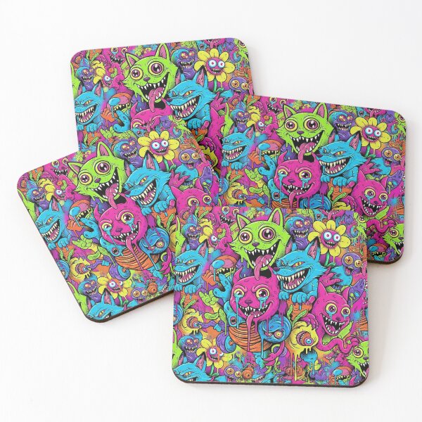 Item preview, Dripping Neon Graffiti Monsters - Psychedelic Wild Creatures designed and sold by Italian Ink Studio.