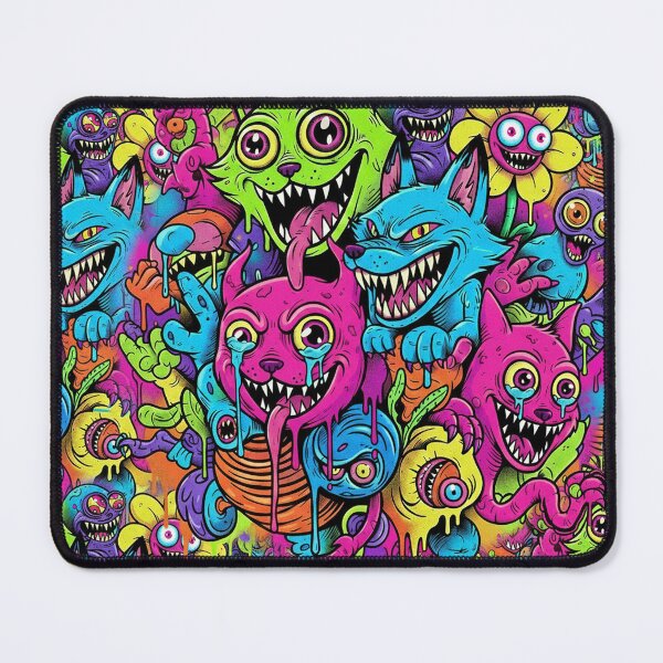 Item preview, Dripping Neon Graffiti Monsters - Psychedelic Wild Creatures designed and sold by Italian Ink Studio.