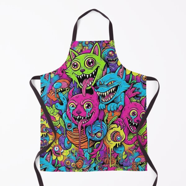 Item preview, Dripping Neon Graffiti Monsters - Psychedelic Wild Creatures designed and sold by Italian Ink Studio.