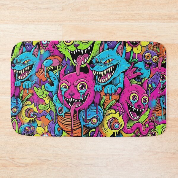 Item preview, Dripping Neon Graffiti Monsters - Psychedelic Wild Creatures designed and sold by Italian Ink Studio.