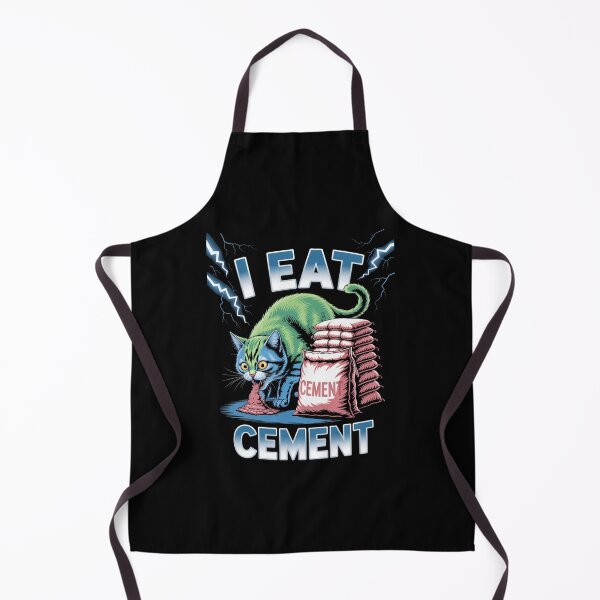 Item preview, I Eat Cement Chaotic Cat Meme Absurd Dark Humor Art designed and sold by flagylART.