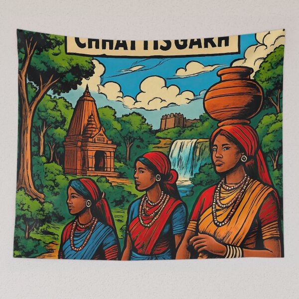 Item preview, Chhattisgarh | Comics stylCartoone -  designed and sold by ComicsFactory.