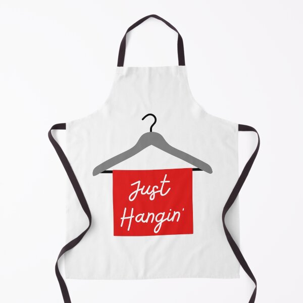 Item preview, Just Hangin’ clothes hanger pun designed and sold by Stick People Designs.