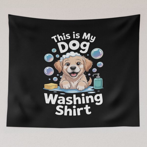 Item preview, Funny Dog Washing Day designed and sold by HORIZBoutique.