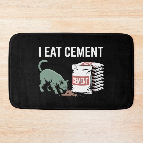 Item preview, I Eat Cement Deadpan Cat Meme Absurd Humor Art designed and sold by flagylART.