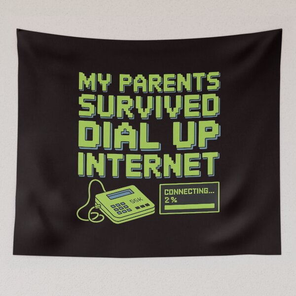 Item preview, My Parents Survived Dial Up Internet – Funny Tech Humor from the 1990s designed and sold by Redgiant87x.
