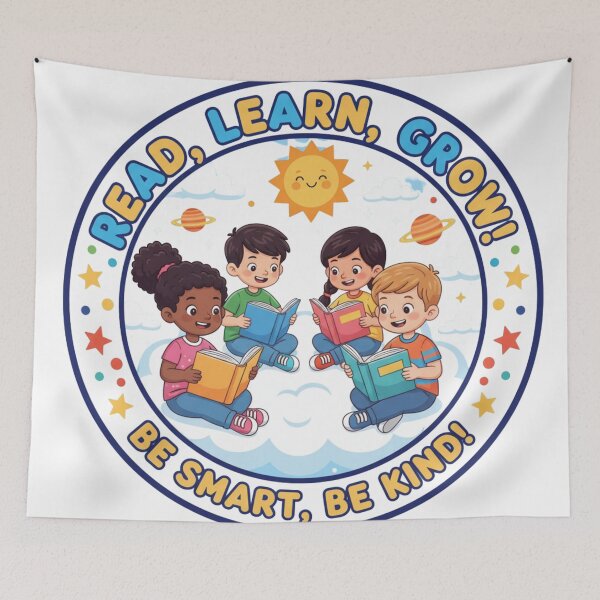 Item preview, Read Learn Grow – Be Smart Be Kind Kids Art designed and sold by MonaRose_Art.