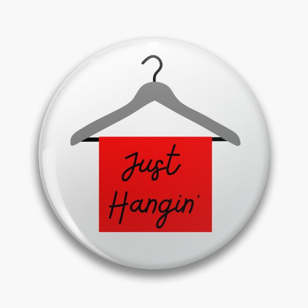 Item preview, Just Hangin’ coat hanger pun designed and sold by Stick People Designs.