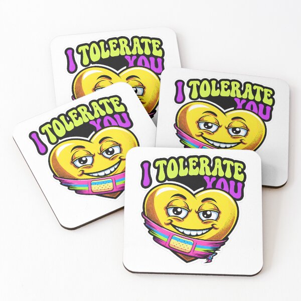 Item preview, Groovy "I Tolerate You" Sarcastic Retro Valentine Graphic designed and sold by Jaani-T.