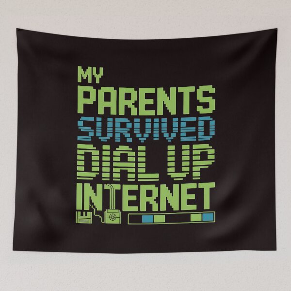 Item preview, My Parents Survived Dial Up Internet – Retro Tech Humor Design designed and sold by Redgiant87x.