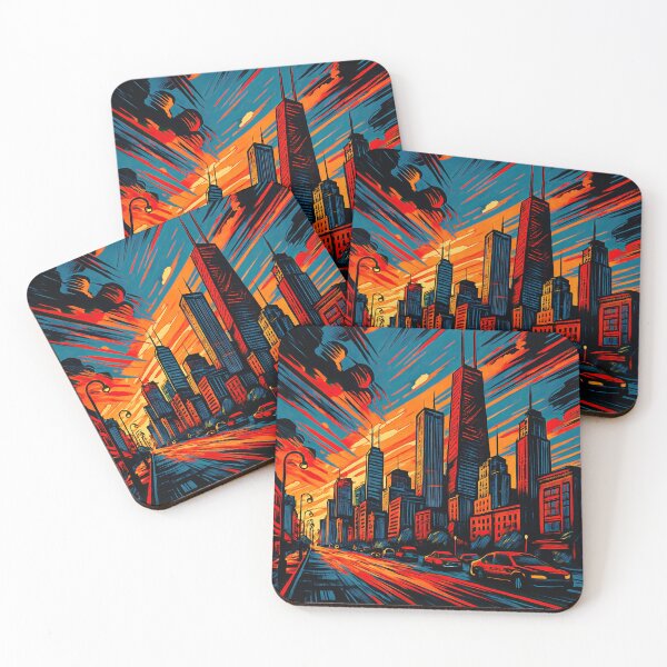 Item preview, chicago, city | Comics stylCartoone -  designed and sold by ComicsFactory.