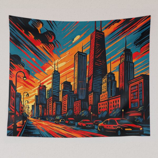 Item preview, chicago, city | Comics stylCartoone -  designed and sold by ComicsFactory.