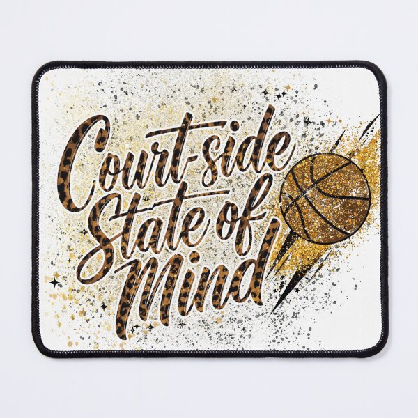 Item preview, Courtside State of Mind - Leopard Print & Gold Glitter Basketball Graphic designed and sold by CulDeSacCreate.