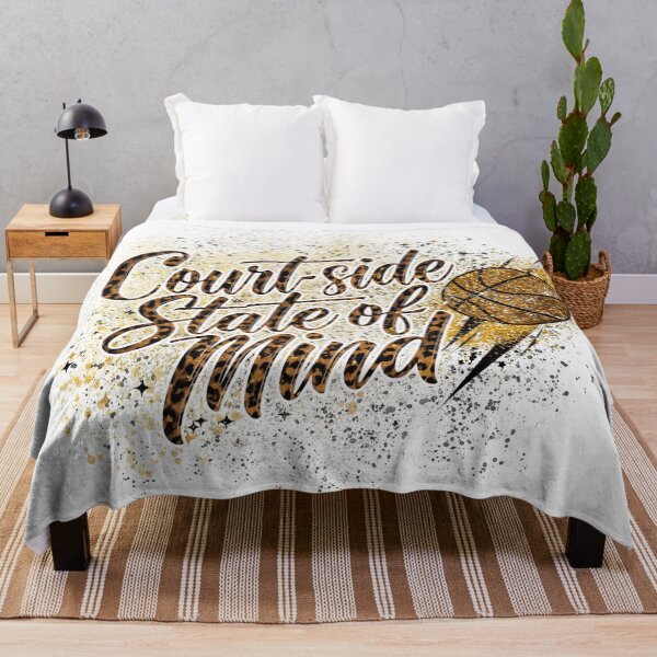 Item preview, Courtside State of Mind - Leopard Print & Gold Glitter Basketball Graphic designed and sold by CulDeSacCreate.