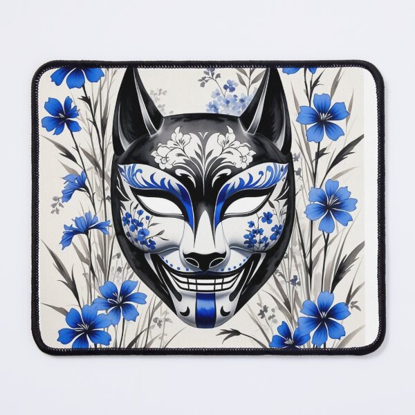 Item preview, Japanese Kitsumi Mask with wolfsbane designed and sold by Nightowl Inspirations.