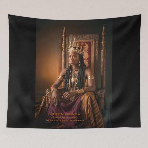 Item preview, QUEEN NZINGA - Reign 1631-1663 AFRICA NDONGO of ANGOLA designed and sold by DBM Photo Art 1.