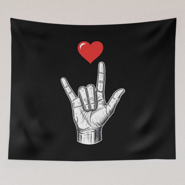 Item preview, I Love You Hand Sign ASL Valentines Day designed and sold by OlakunleOloroz.