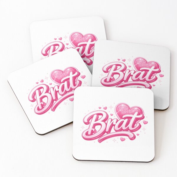 Item preview, Brat Pink Heart Cute Typography Design designed and sold by JonathanP514.