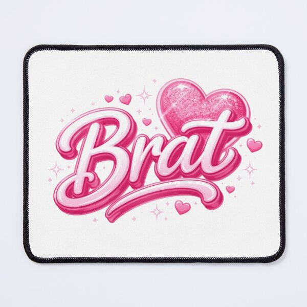 Item preview, Brat Pink Heart Cute Typography Design designed and sold by JonathanP514.