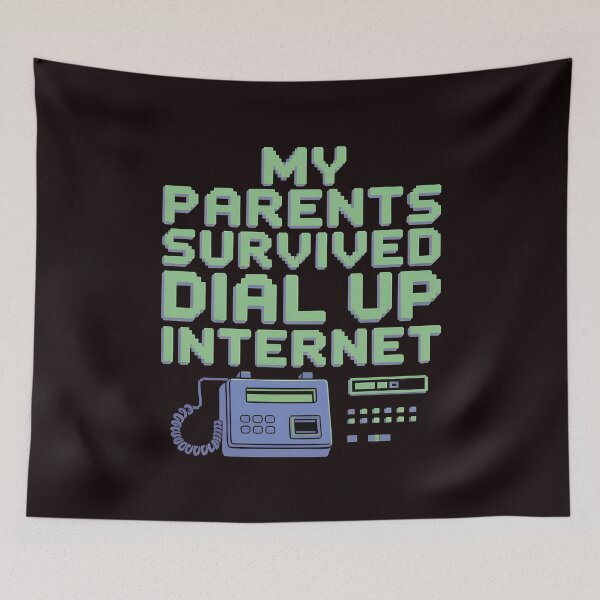 Item preview, My Parents Survived Dial Up Internet – Vintage 1990s Tech Joke designed and sold by Redgiant87x.