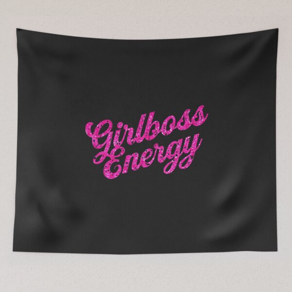 Item preview, Girlboss Energy Pink Glitter Aesthetic - Sparkly Y2K Empowering Quote designed and sold by Wonder Pixel Studio.