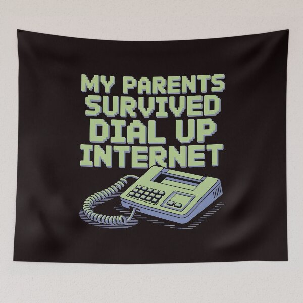 Item preview, My Parents Survived Dial Up Internet – Funny Retro Internet Humor designed and sold by Redgiant87x.