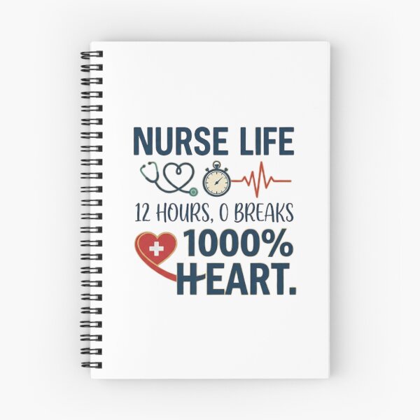 Item preview, Nurse Life 12 Hours 0 Breaks 100% Heart - Cute Nursing RN designed and sold by RealVibeVault.