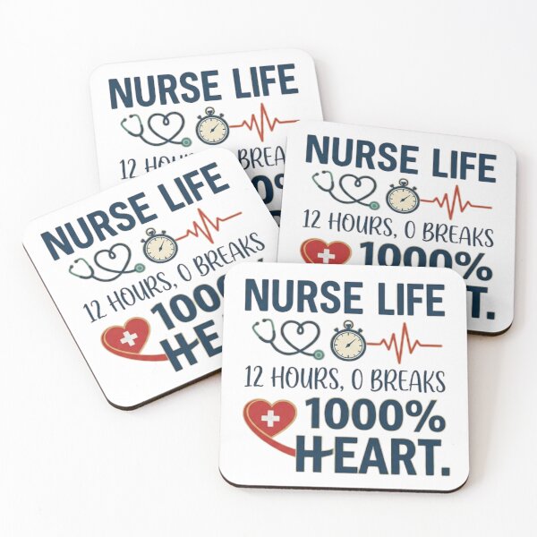 Item preview, Nurse Life 12 Hours 0 Breaks 100% Heart - Cute Nursing RN designed and sold by RealVibeVault.