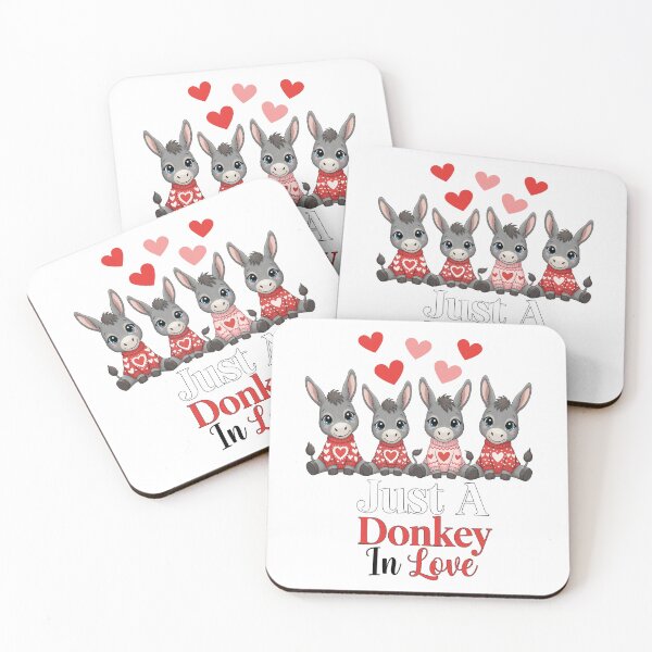 Item preview, Just A Donkey in Love Valentine's Day Group Donkeys Farmer designed and sold by OlakunleOloroz.