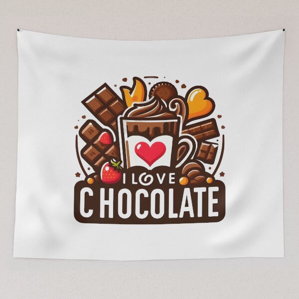 Item preview, I Love Chocolate Funny Sweet Tooth Dessert Design. designed and sold by The-T-In-Retro.