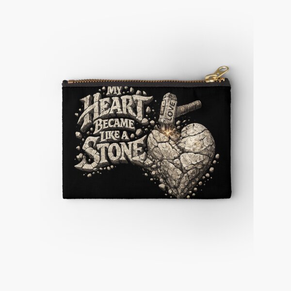 Item preview, My Heart Became Like a Stone – Stone Heart Typography (Transparent Background designed and sold by hdraHdra.