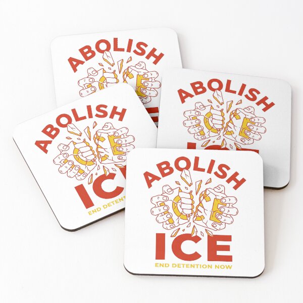 Item preview, Abolish ICE Hands Breaking Ice Block End Detention Protest Art designed and sold by zzz888.