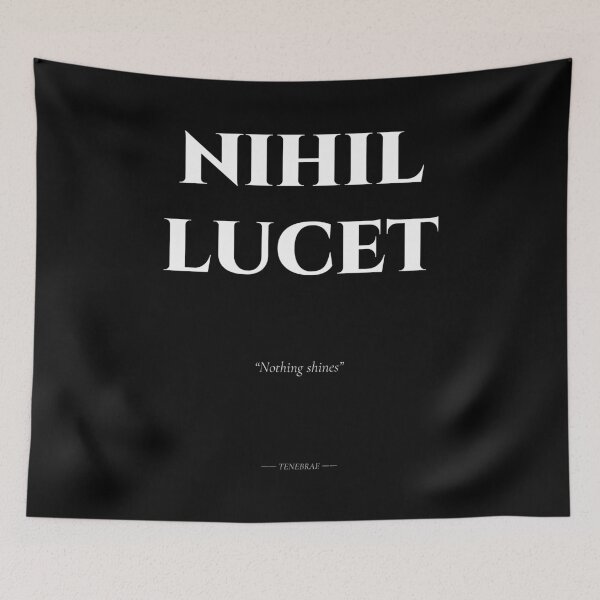 Item preview, Nihil Lucet – Minimal Dark Latin Phrase designed and sold by BrushRushX.