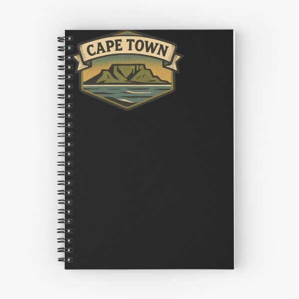 Item preview, Cape Town Table Mountain Retro Hexagon Patch – Vintage Safari & Ocean Hues designed and sold by Cosmopolis.