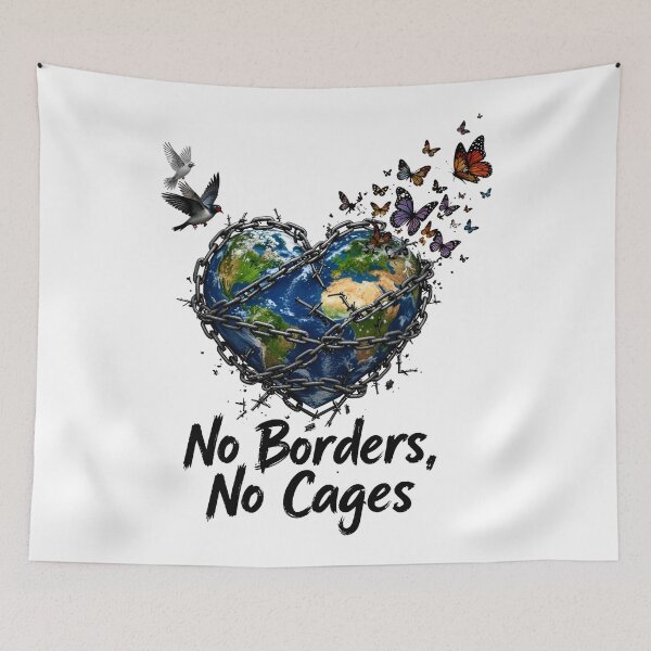 Item preview, No Borders, No Cages designed and sold by Uglyandcute.