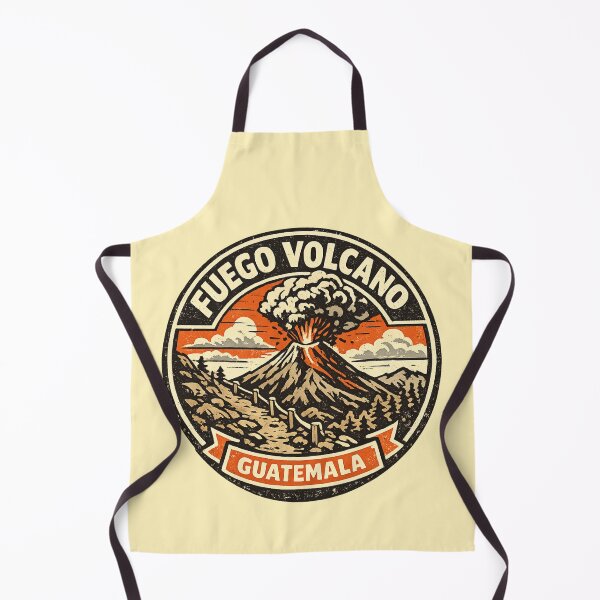 Item preview, Fuego Volcano Guatemala Retro Travel Badge | Hiking Adventure Volcano designed and sold by Globalcitytees.