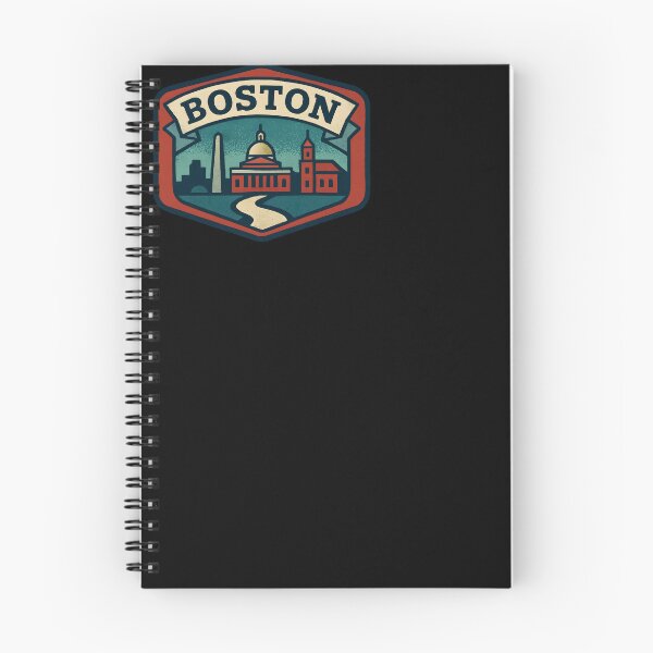 Item preview, Boston Freedom Trail Retro Hexagon Patch – Vintage Colonial & Ocean Tones designed and sold by Cosmopolis.