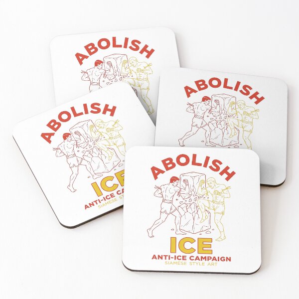 Item preview, Abolish ICE Muay Thai Fighters Smashing Ice Block Protest Art designed and sold by zzz888.