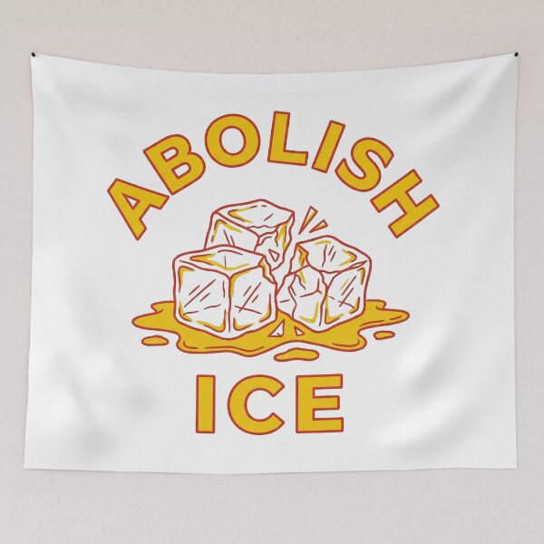 Item preview, Abolish ICE Melting Ice Cubes Visual Pun Political Protest Art designed and sold by zzz888.
