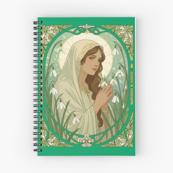 Item preview, St Brigid Holding Snowdrops at Imbolc designed and sold by taiche.