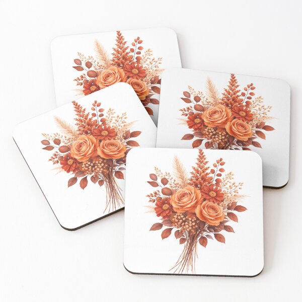 Item preview, Terracotta & Burnt Orange Floral Bouquet designed and sold by yupsart.