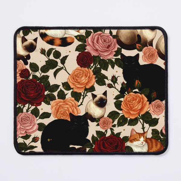 Item preview, Rose Nest – Resting Cats in Bloom designed and sold by meesub.