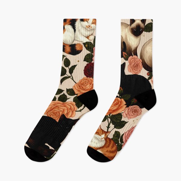 Item preview, Rose Nest – Resting Cats in Bloom designed and sold by meesub.