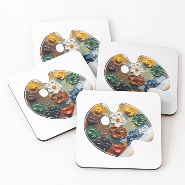 Item preview, The Artist's Mixing Palette – Palette Knife Floral Smears Sticker designed and sold by VelloomStore.