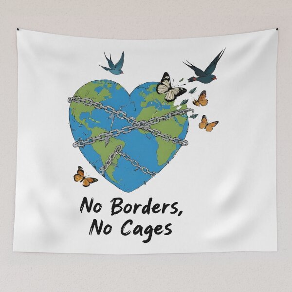 Item preview, No Borders, No Cages designed and sold by Uglyandcute.